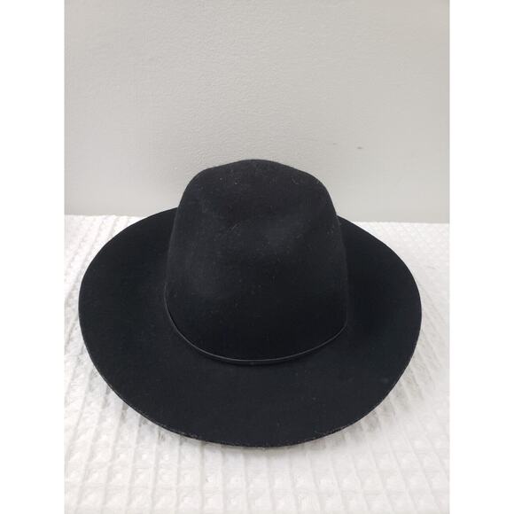 (F5) Women’s Cowgirl Felted Hat Black 100% Wool One Size - Picture 1 of 4